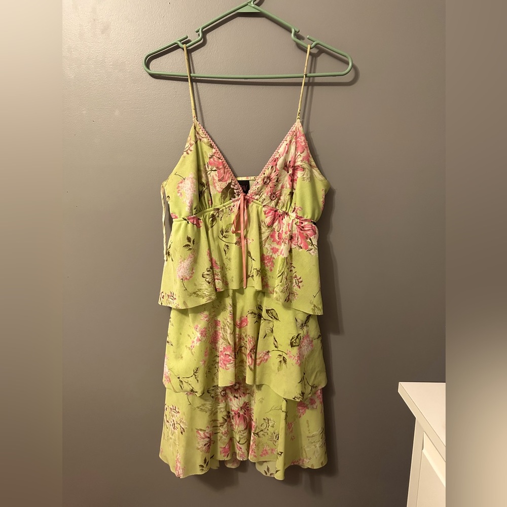green floral mini